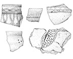 Restos de cerámicas encontradas en el yacimiento
