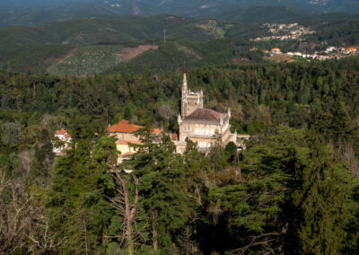 Vista aérea de la Mata con el Palace Hotel y Convento