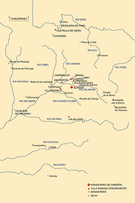 Dominio de Cardeña en el siglo X