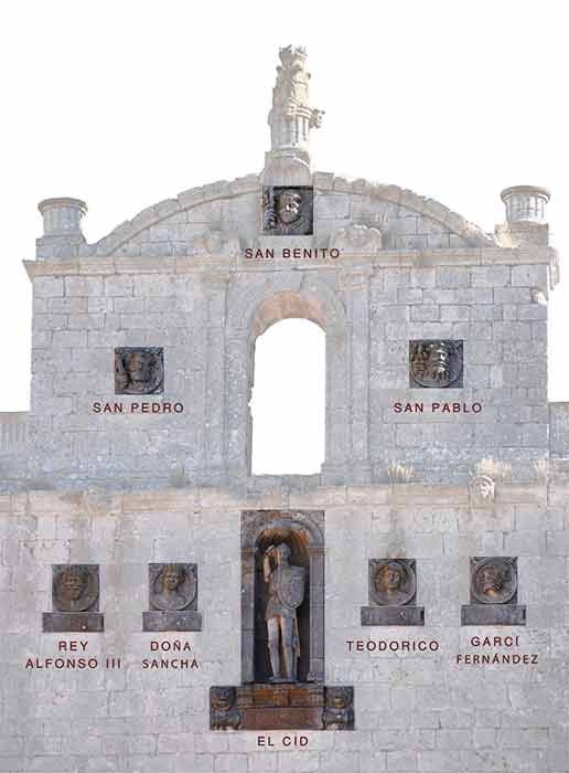 Escultura de personajes de cuerpo superior
