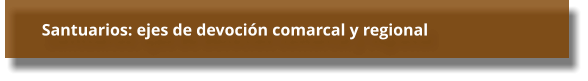 Santuarios: ejes de devoción comarcal y regional