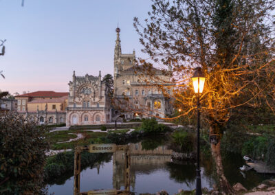 Vista del Palace Hotel desde el lago