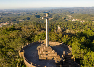 Vista aérea acceso a mirador de Cruz Alta